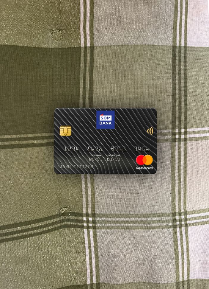 Download Somalia Sombank mastercard photolook front Photoshop template